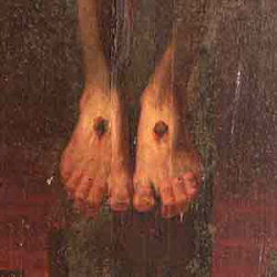 Noueilles : le Christ en croix (détail)